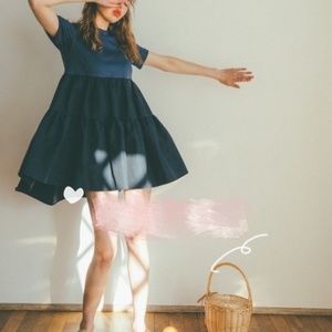 Honey mi honey cute dress navy&black